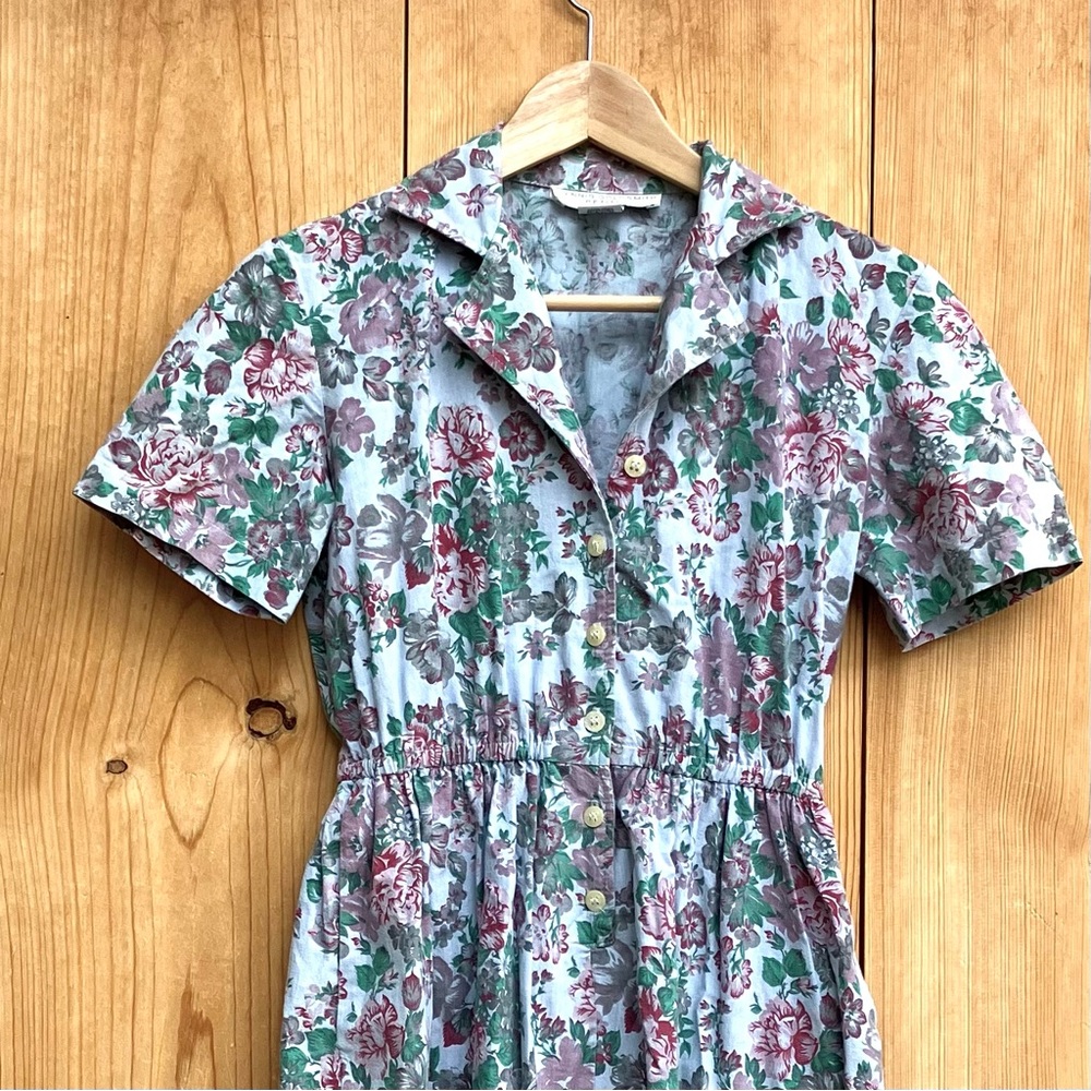 Dennis Goldsmith Vintage Floral Fit & Flare Cotton Dress Sz 2